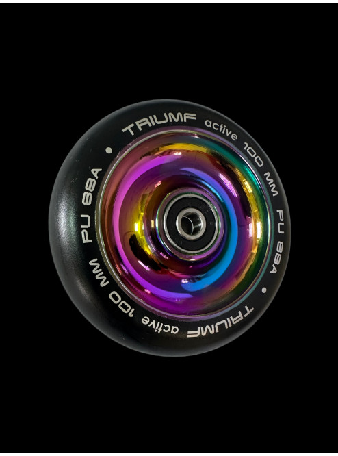 Колесо для трюкового самоката 100мм, FULLCORE TF-K004 rainbow, (PP/PU) радуга